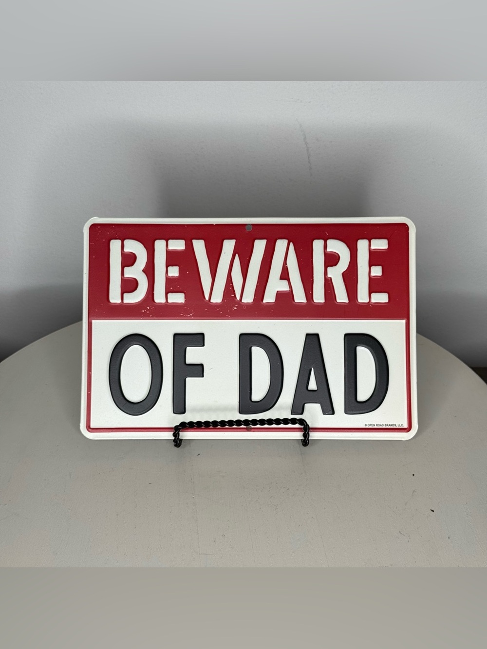 Open Roads Brand Beware Of Dad Metal Sign